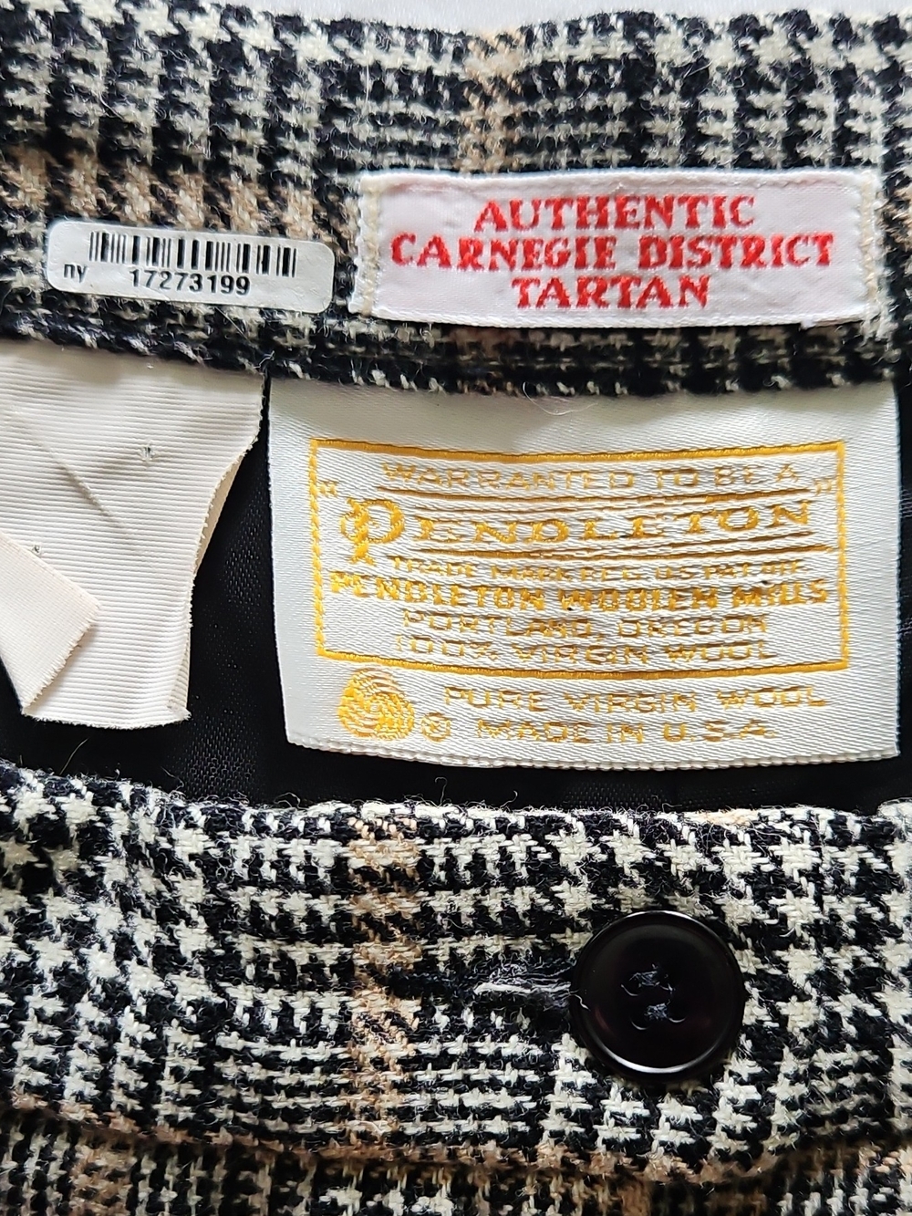 Pendleton Womens Authentic Carnegie District Tartan Dress Pants - Black & Tan - Picture 2 of 4
